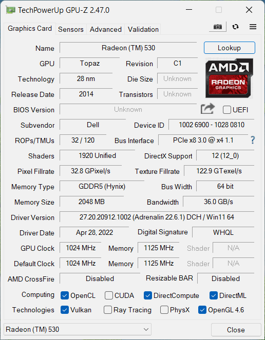 Driver amd 2024 radeon tm 530