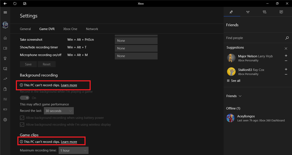 Game Dvr Problem Sorry This Pc Doesn T Meet The Microsoft Community
