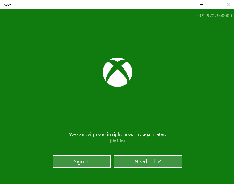component Nutteloos verlangen Xbox App Error 0x406 - Microsoft Community