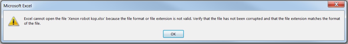 File format not support. Недопустимый Формат файла. Ошибка открытия файла. Недопустимый Формат файла excel. Расширение файла недопустимо.