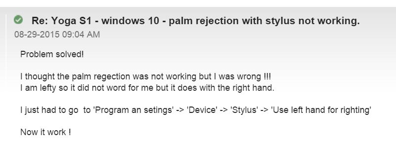 Onenote Palm Rejection