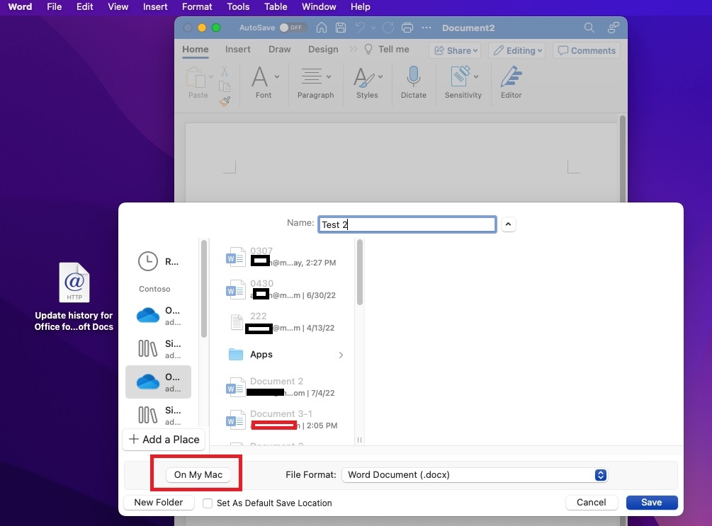 How Do I Save Office 365 Files On My Mac, Not Onedrive? - Microsoft ...