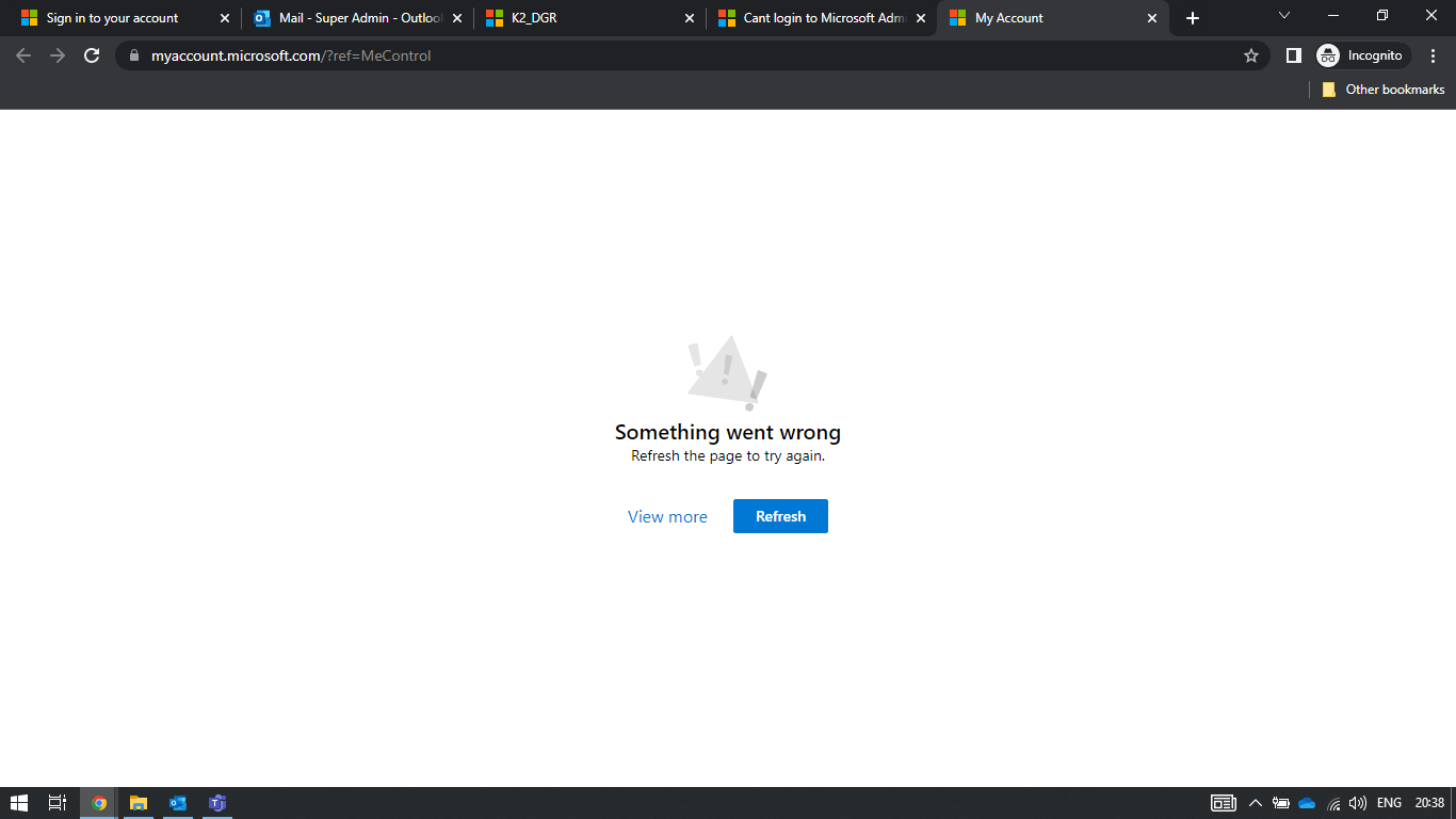 Cant Login To Microsoft Admin Centre - Microsoft Community