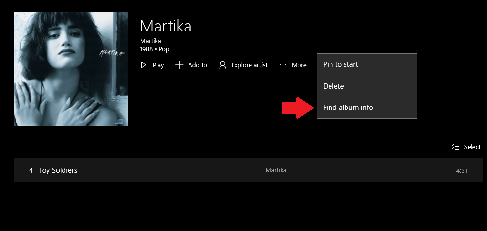 How to edit song properties on Groove Music? Microsoft