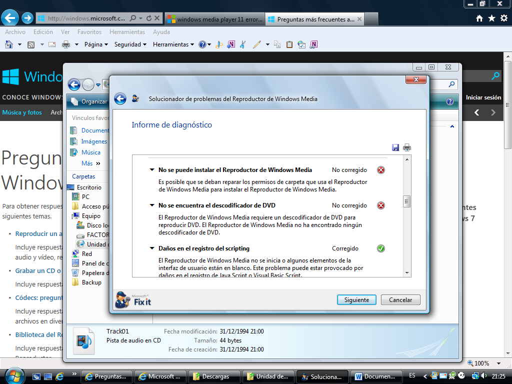 Caso Wardian Bungalow Entretenimiento windows media player 11 error de lectura CD audio - Microsoft Community