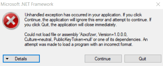 Unhandled exception at address. Ошибка 2 exception occurred. An Error has occurred and the application will Now close. Unhandled exception has occurred in your application. Application Error a client Side exception has occurred перевод на русский.