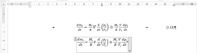 Equation shrinks when typing text around it - Microsoft Community