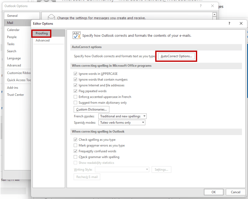 How do you turn off auto formatting numbering bullets etc in outlook