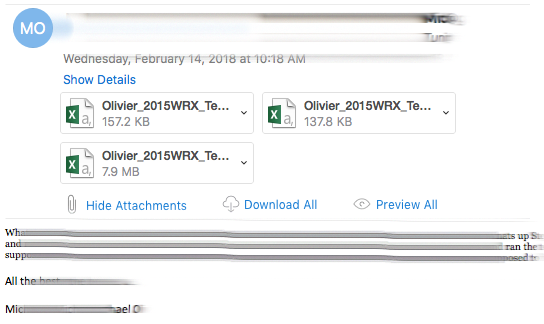 Outlook attachment handling