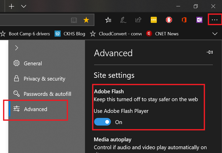 Как включить flash player в microsoft edge