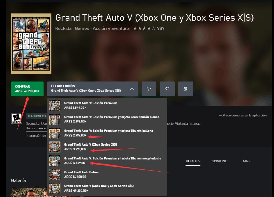 I found that the price and exchange rate of Argentina in GTA5 is not -  Microsoft Community