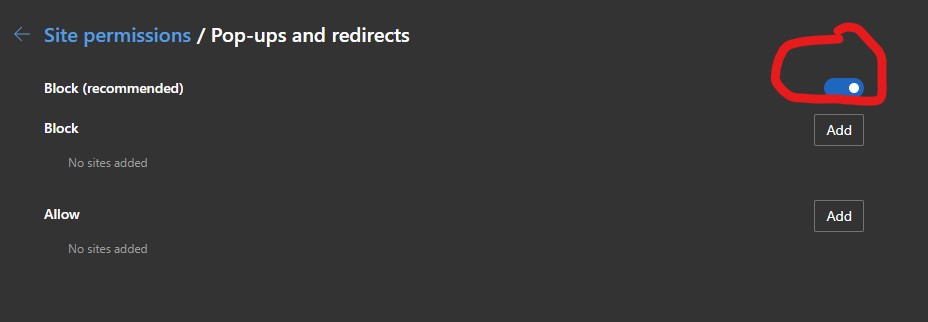 How to turn pop up blocker off - Microsoft Community