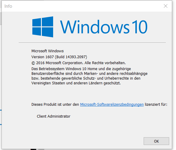 Funktionsupdate für Windows 10, Version 1709 / Windows 10 update Fehlercode 0x80190001