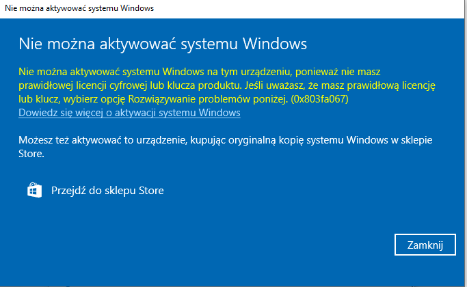 Aktywacja Systemu Windows 10 Po Zmianie Sprzętu Microsoft Community 5980