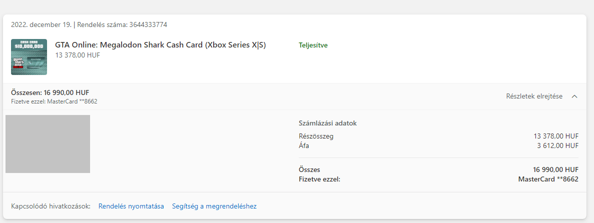 GTA Online: Megalodon Shark Cash Card (Xbox Series X|S), I didn't 