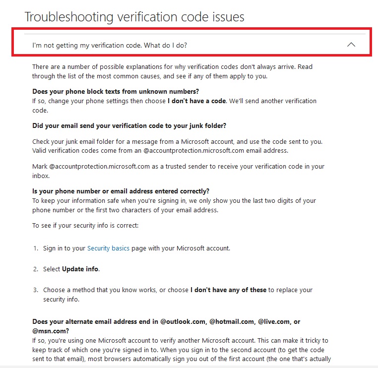 Not Receiving Sms Account Verification Code For All My Hotmail Microsoft Community