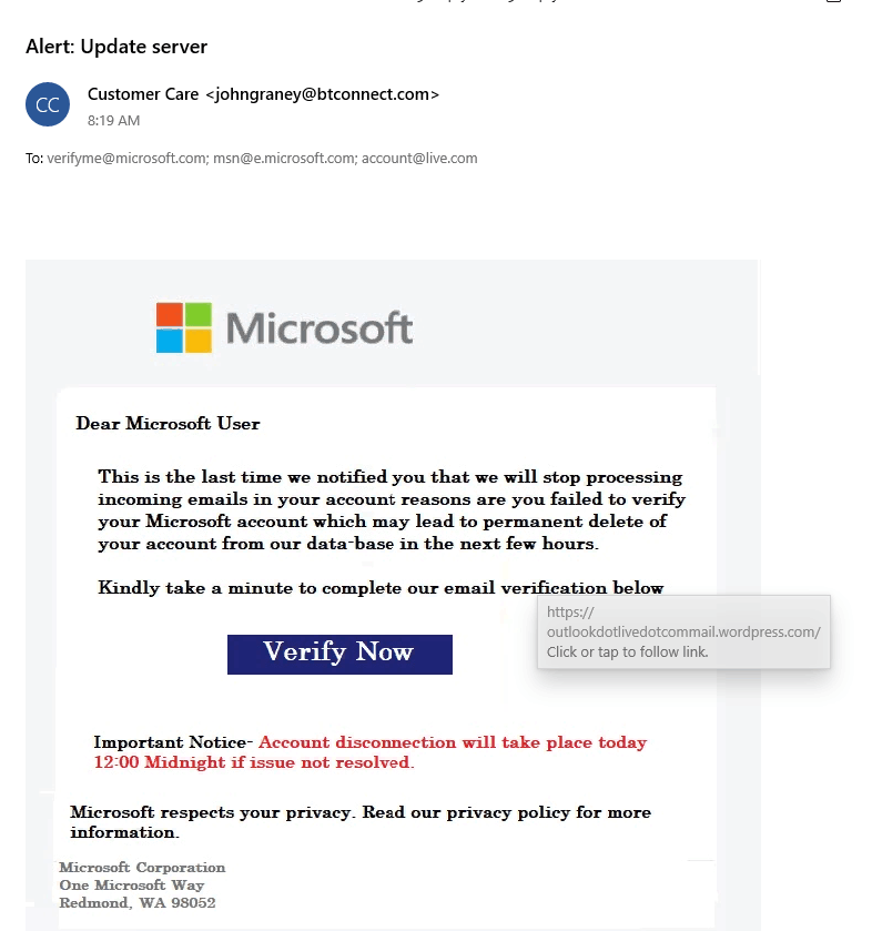 Fraudulent Emails From Microsoft - Microsoft Community