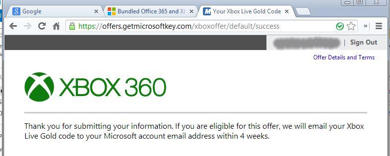 Bundled Office 365 and Xbox Gold Live Microsoft Community