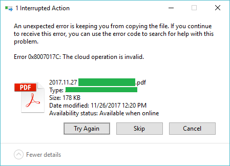 Unable to move or delete some files after moving OneDrive for Business ...