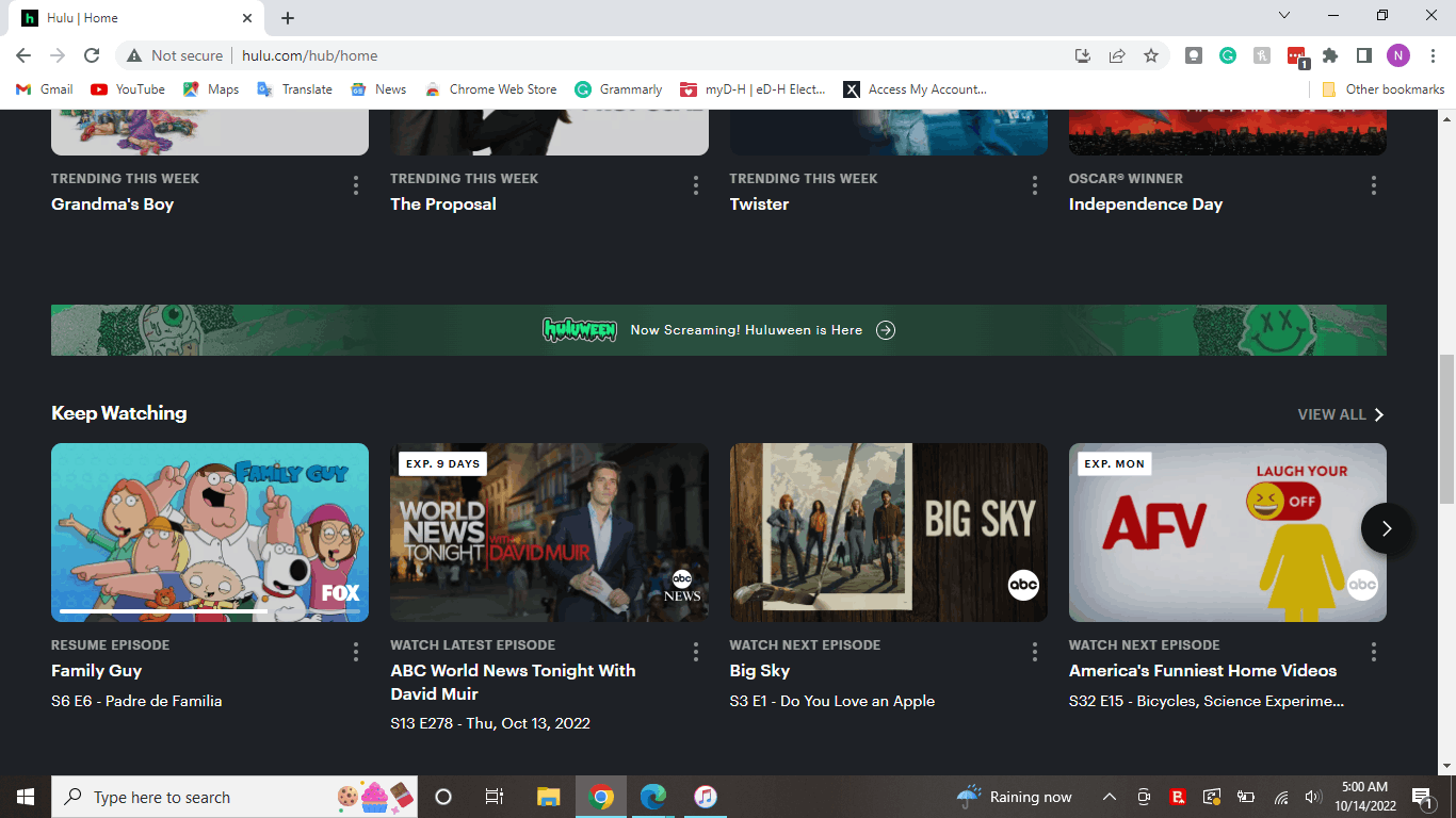 Fungerer Hulu på kant?