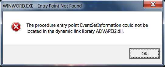 Не найден advapi32 dll. Точка .ехе. Точка входа в процедуру не найдена в библиотеке dll Дискорд. Точка входа не найдена процедуру EVENTSETINFORMATION библиотеке advapi32.dll. WINWORD.exe.