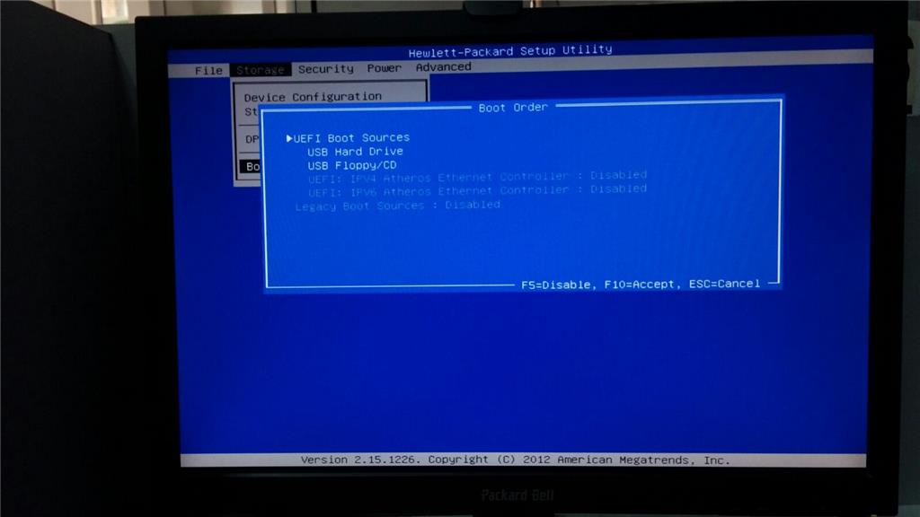 Attempting boot from hard drive как исправить hp