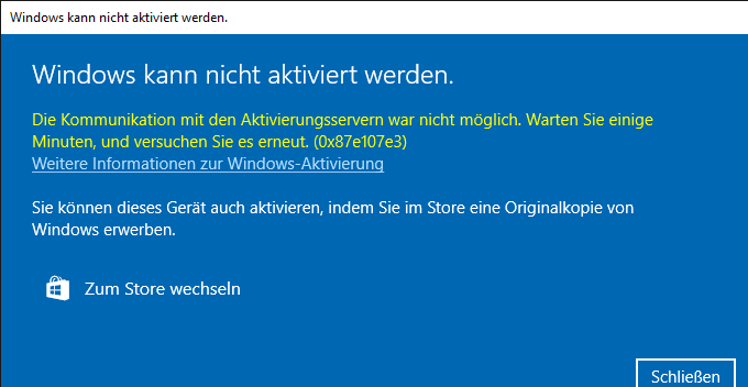 Windows 10 Kann Nicht Aktiviert Werden Trotz Gültigen Key.[GELÖST ...