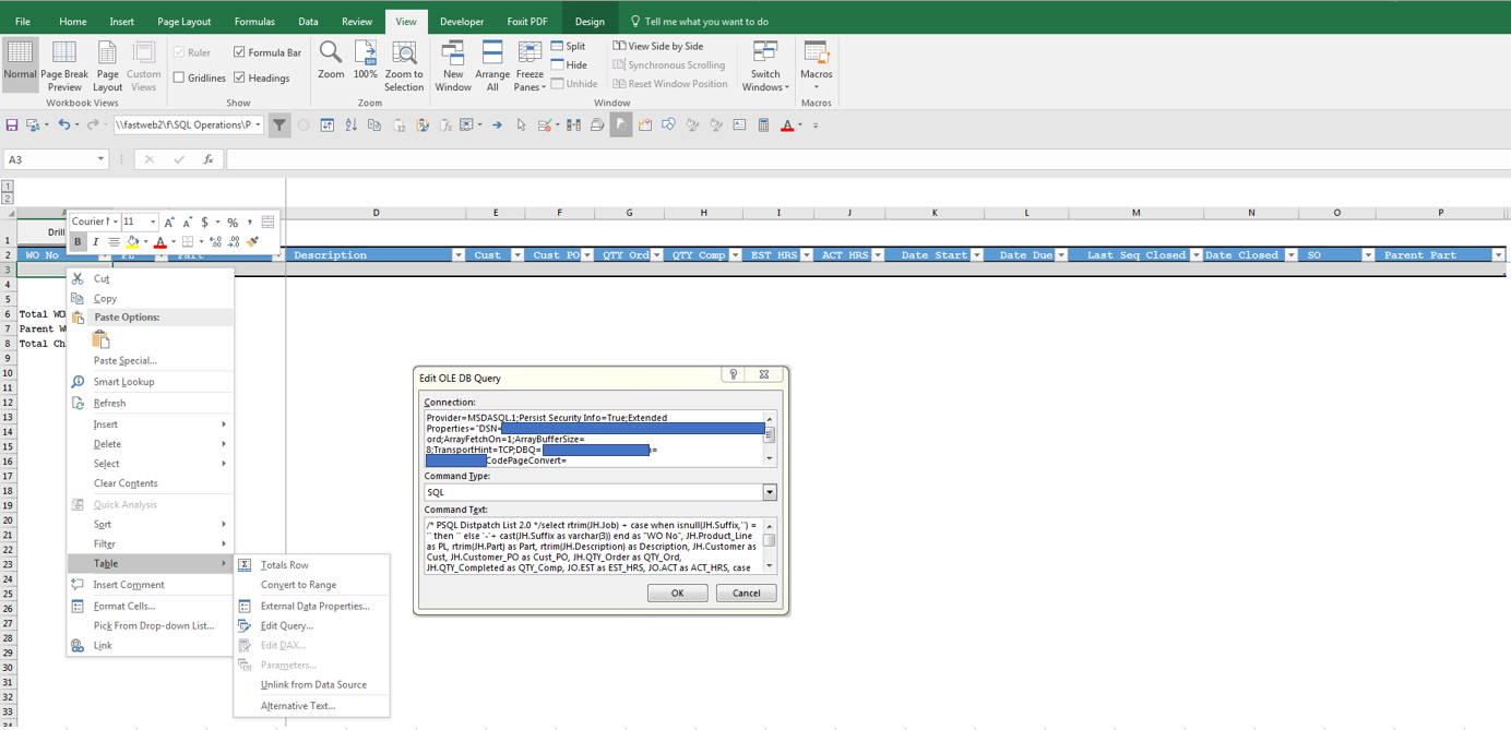 Office update to version 1803 (Build 9126.2259) causing Excel to