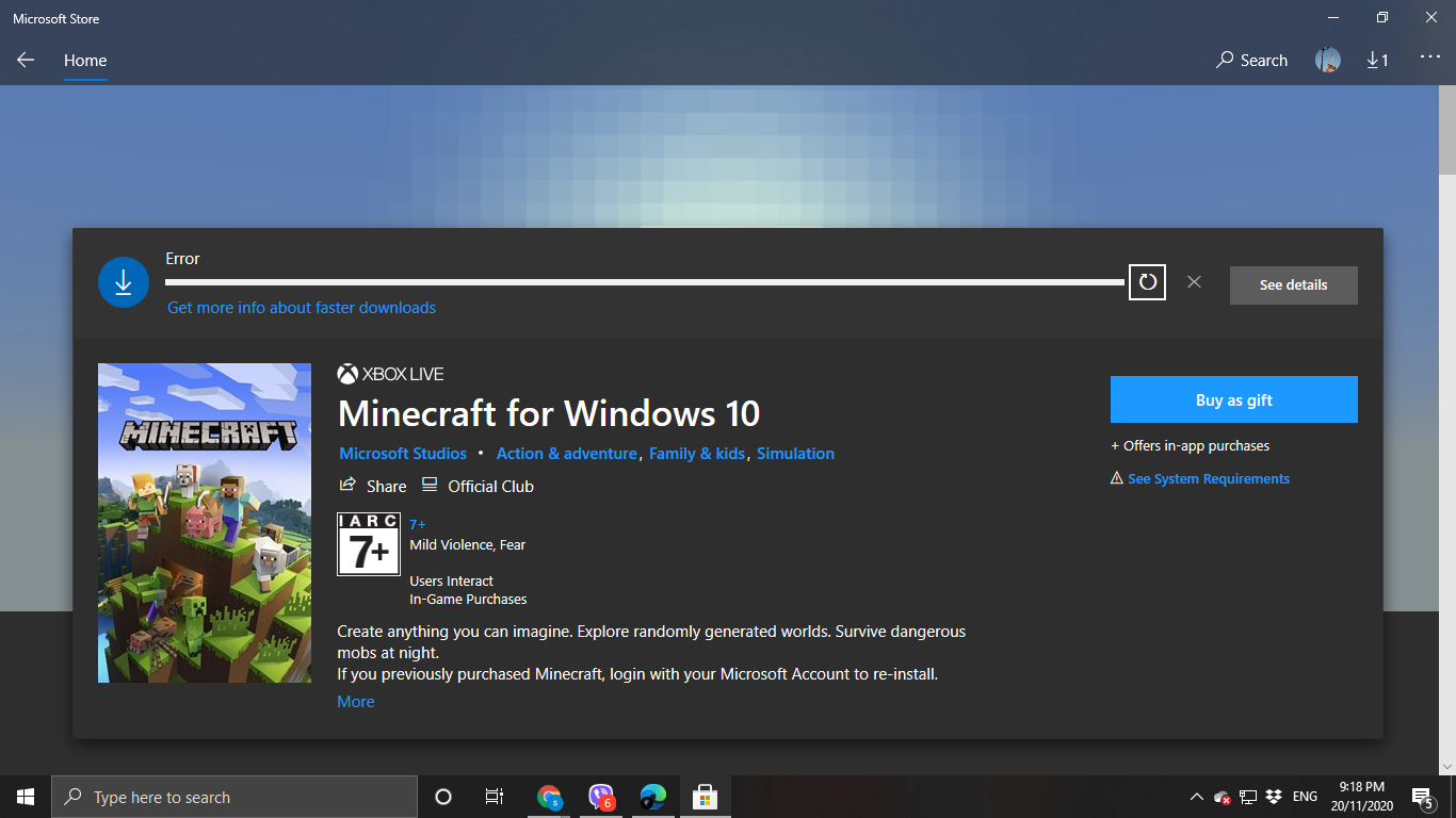 Minecraft Windows 10