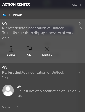 gear s3 outlook notifications