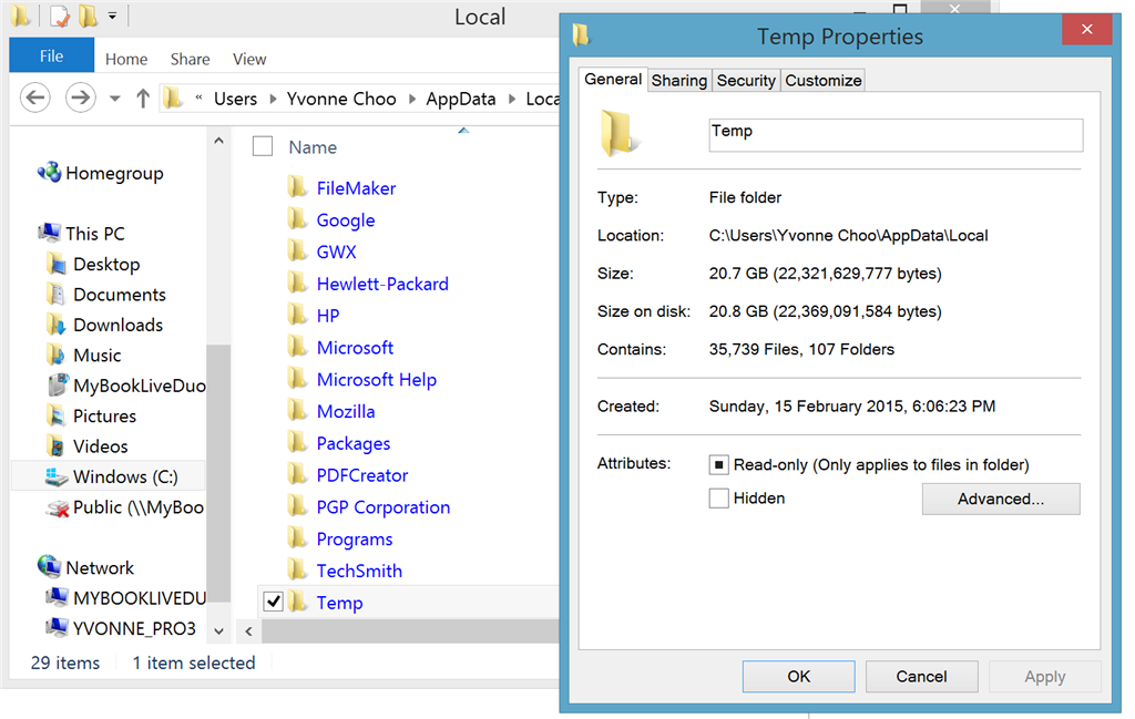 Appdata Takes Up 70gb How To Free Up The Space Microsoft Community