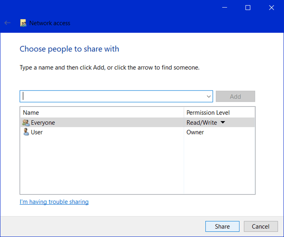 File Sharing Over A Network In Windows 10 - Microsoft Community