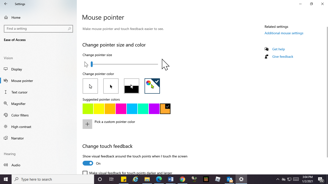 Just in case no one else has seen it yet, you can now change the color of  the mouse pointer! : r/Windows10