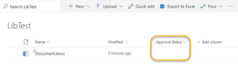 microsoft list approval status column