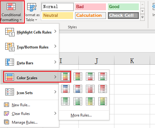 How do I copy and paste the conditional formatting colors/shades into ...