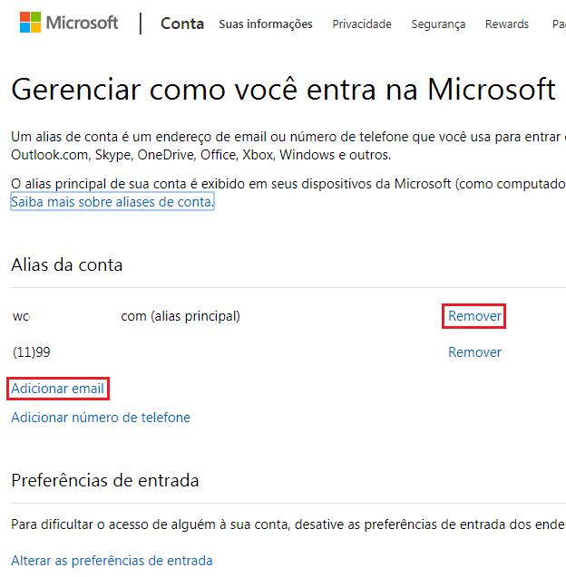 Como Trocar De E-mail Da Conta Microsoft. - Microsoft Community