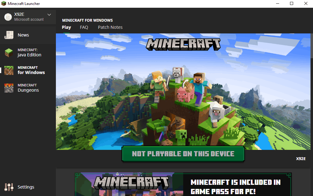 Why Does The New Minecraft For Windows Say It Is Not Microsoft Community