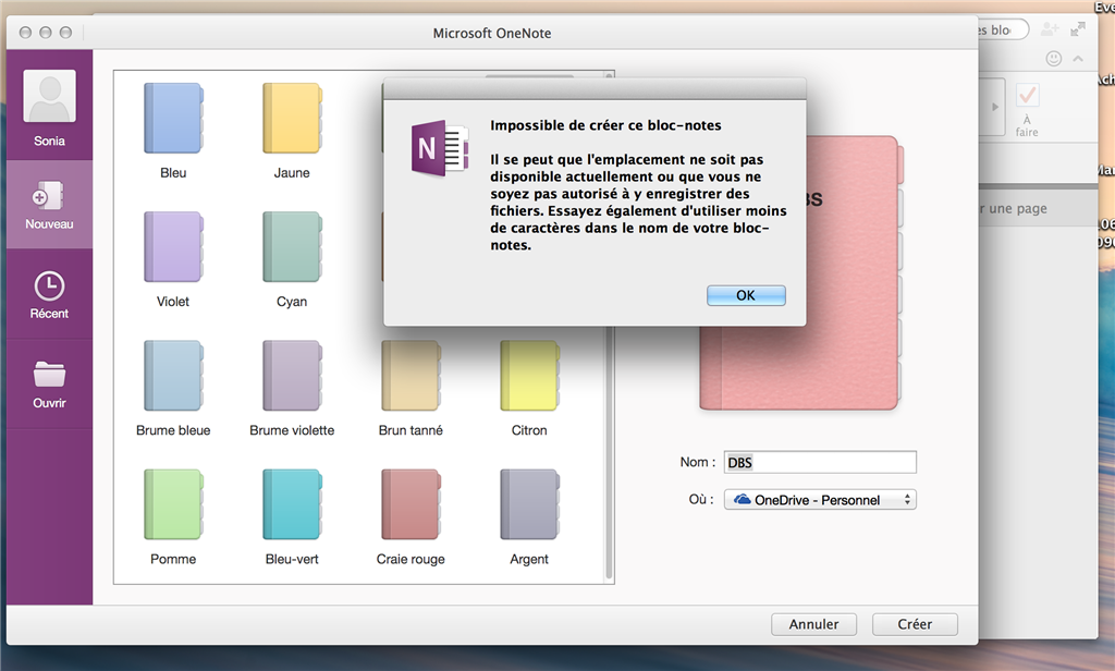 Impossible de créer ce blocnotes sur Mac  Microsoft Community