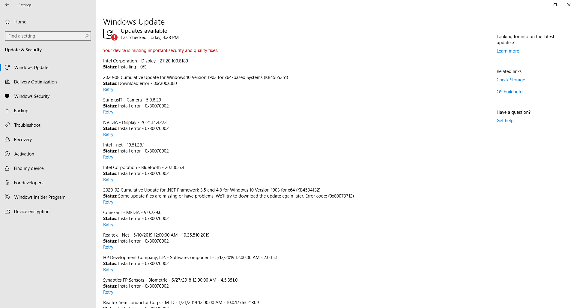 Update Windows Microsoft Community