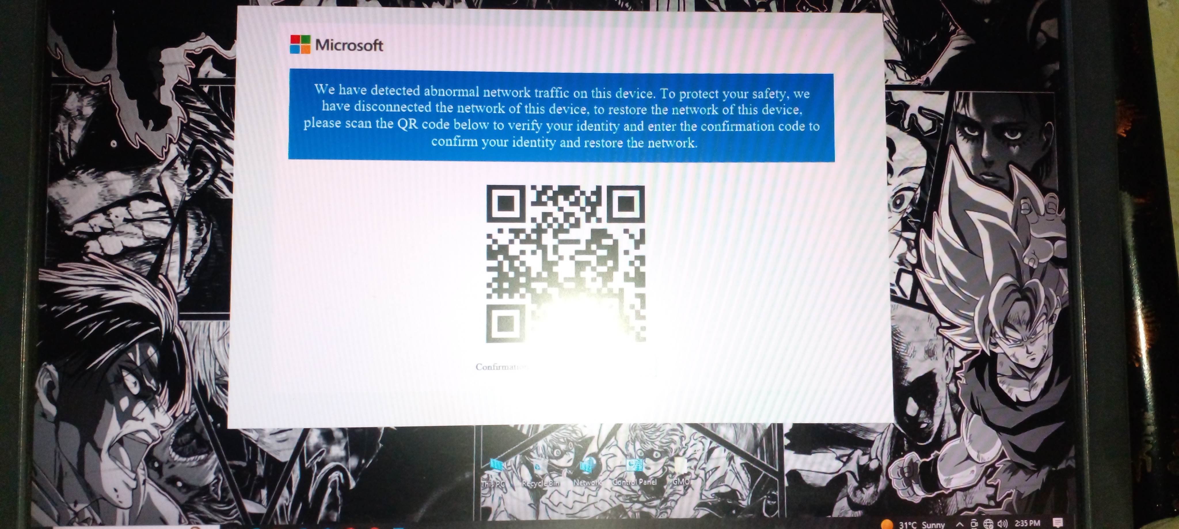 How to solve this issue.when I scan this QR code. If ask me my credit