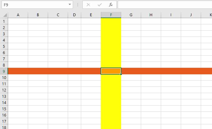 Change color of Active column and row in Excel?? - Microsoft Community