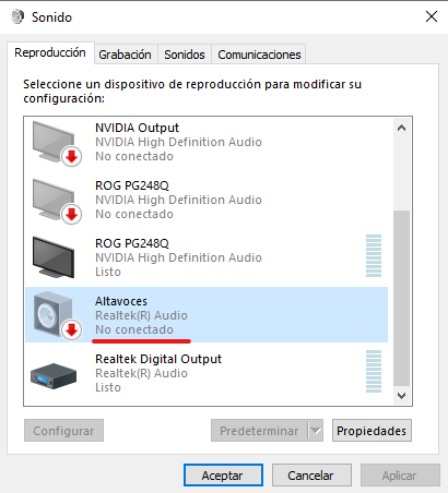 Realtek R Audio No Conectado Microsoft Community