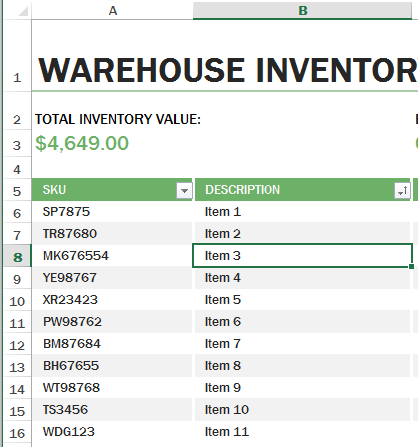 Freezing Multiple Columns Rows in Excel not the top row or