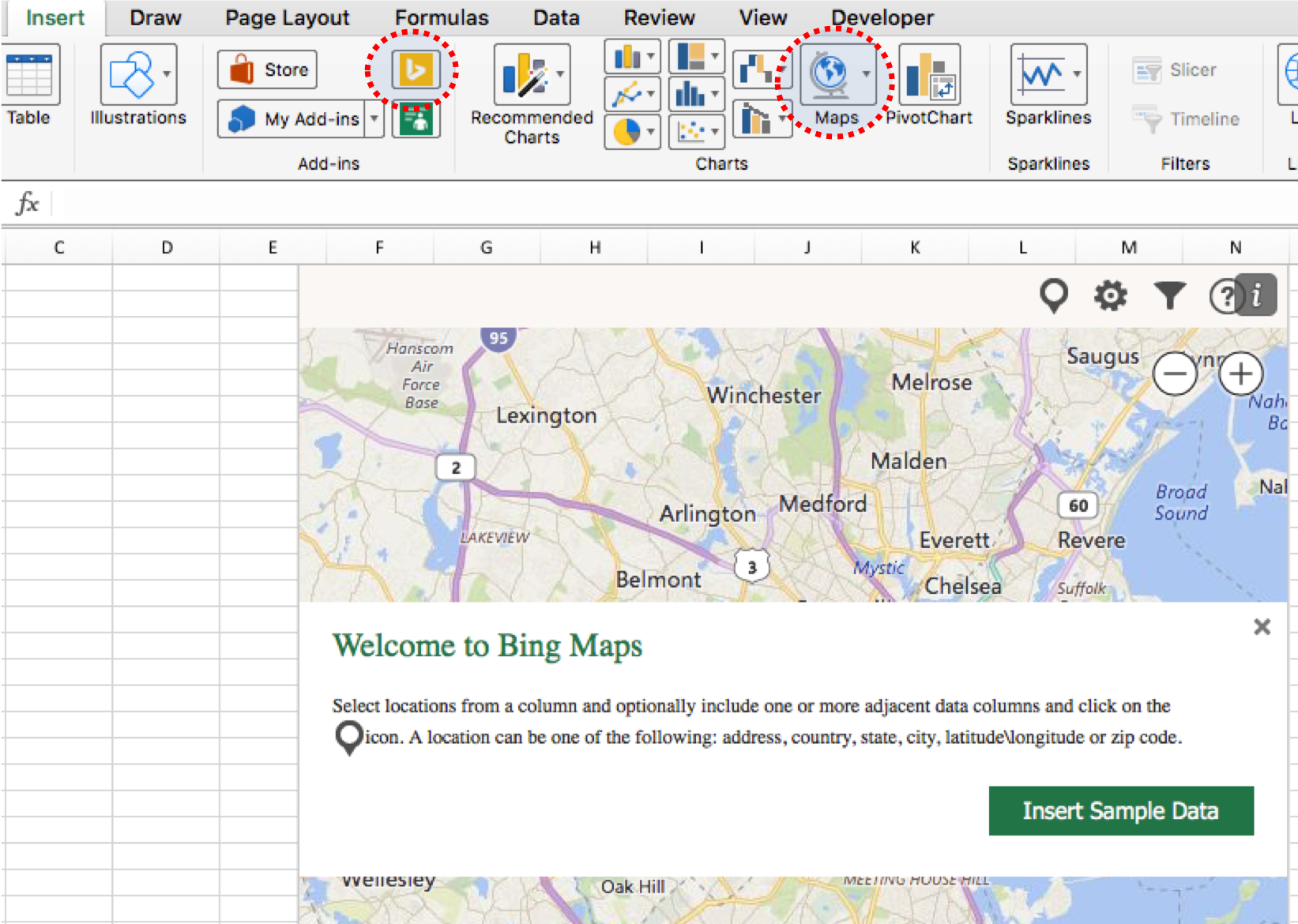 Map Excel Data To Bing Microsoft Community