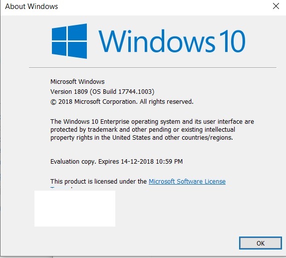 Problems After Windows 10 Update From 1803 To 1809 Version