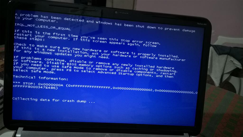 Blue screen of death: IRQL Not Less Or Equal - Microsoft Community