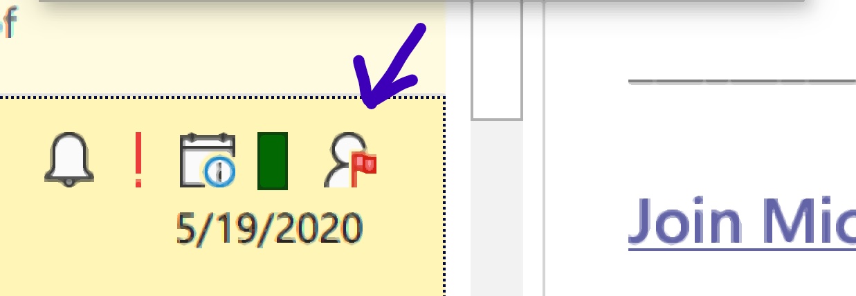 What does it mean to flag someone in Outlook?