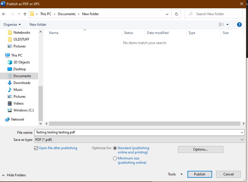 Microsoft word error cannot open file after trying to save a word