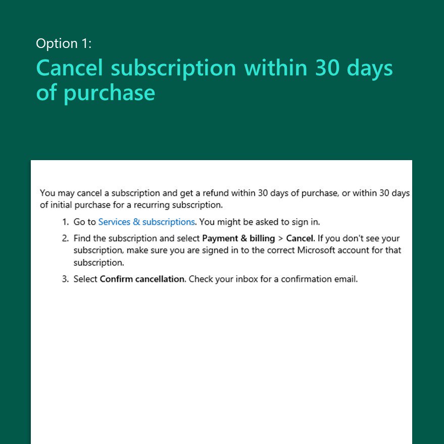 How To Cancel A Subscription - Microsoft Community