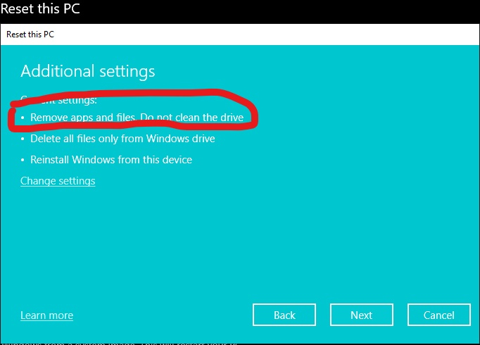 does-selecting-remove-everything-in-reset-windows-10-formats-microsoft-community